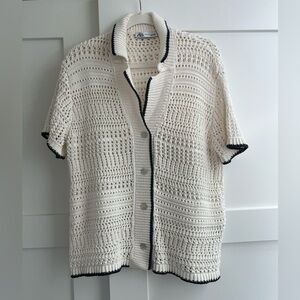 ZARA Oversized Knit Polo Sweater